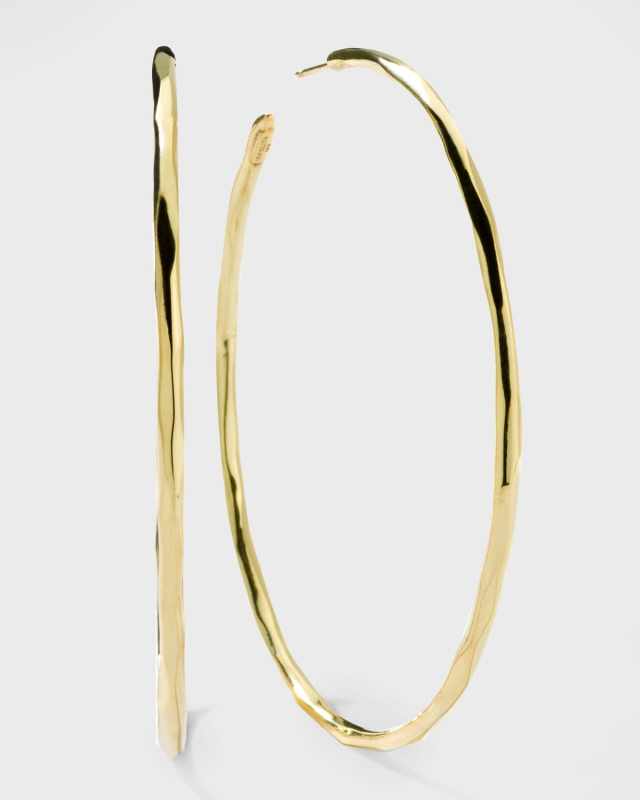 Extra Large Squiggle Hoop Earrings in 18K Gold